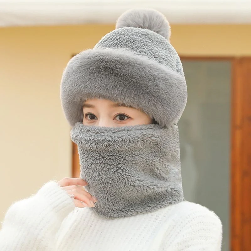 1 PCS Women's Warm Winter Home Daily Solid Polyester Casual Warm Casual Hat - Image 3