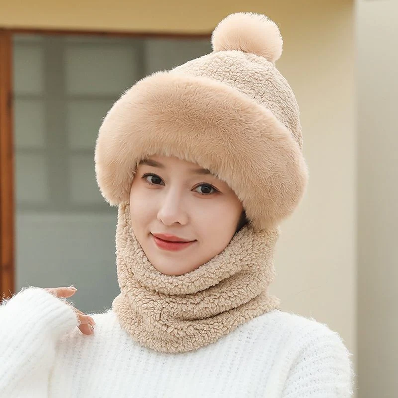 1 PCS Women's Warm Winter Home Daily Solid Polyester Casual Warm Casual Hat - Image 4