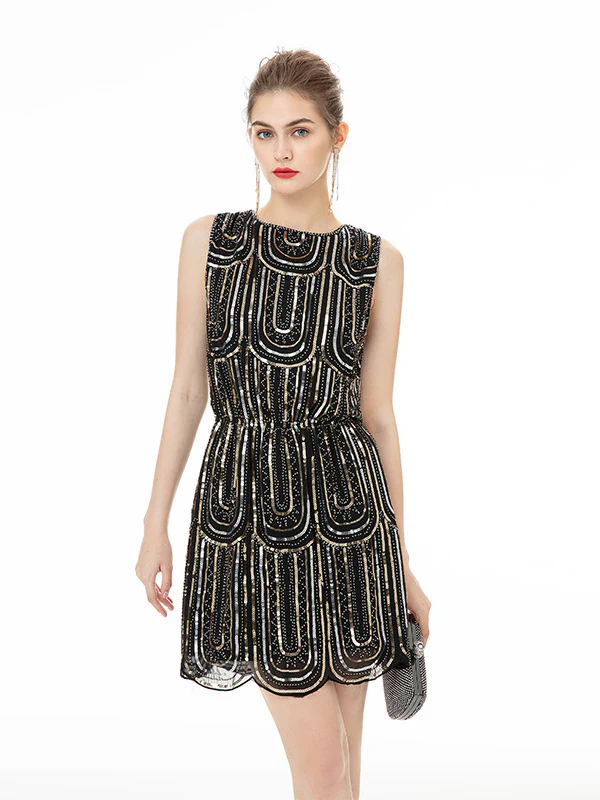 1920s Column/Sheath Sleeveless Vintage Short/Mini Party Dresses