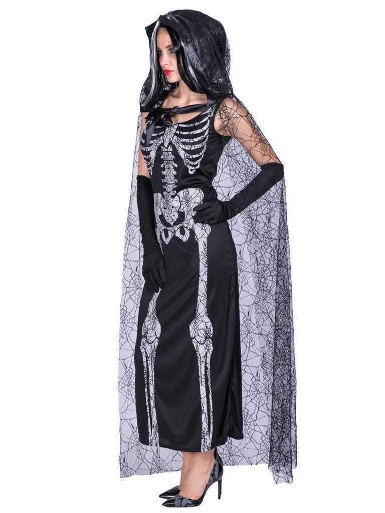 1920s Sheath/Column Vintage Halloween Black Spiderweb Party Wraps - Image 2