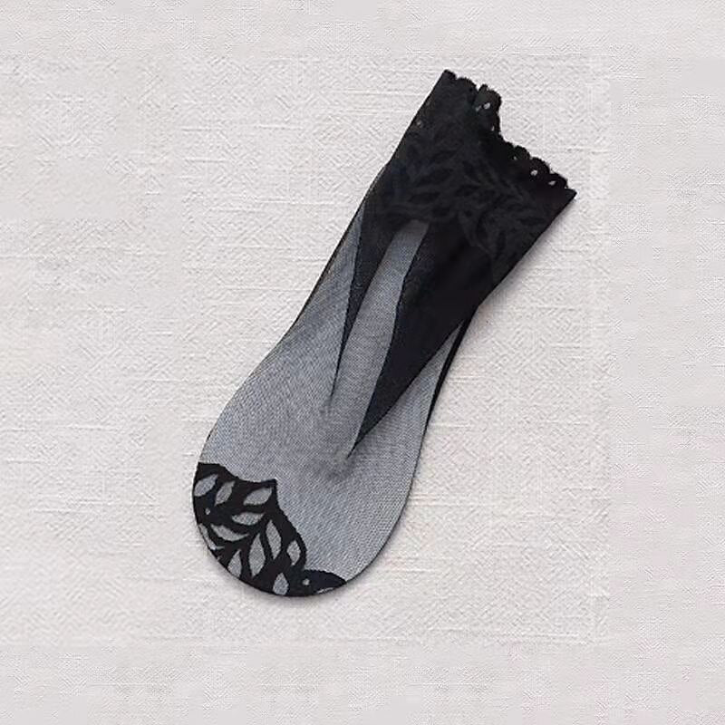 5 PCS Women's Daily Holiday Lace Spandex Nylon Toe Socks - Image 4