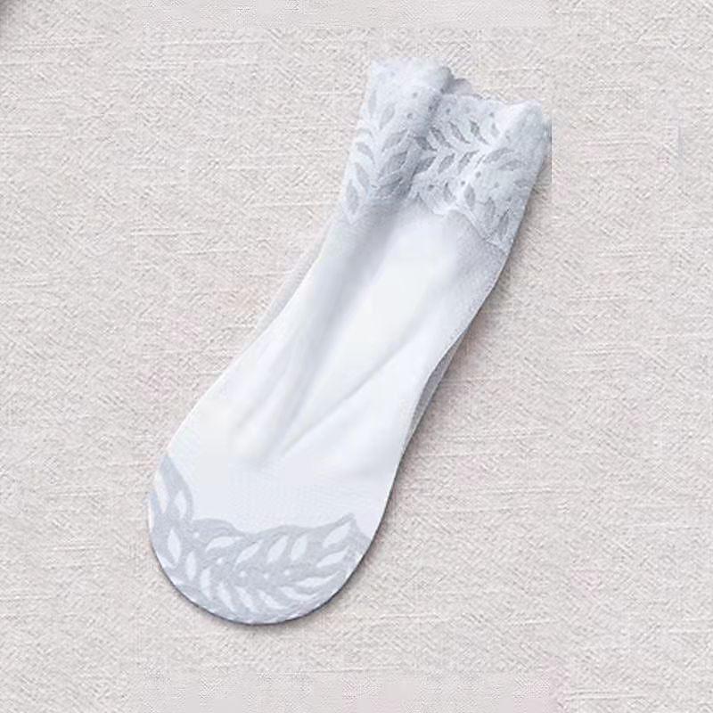 5 PCS Women's Daily Holiday Lace Spandex Nylon Toe Socks - Image 5