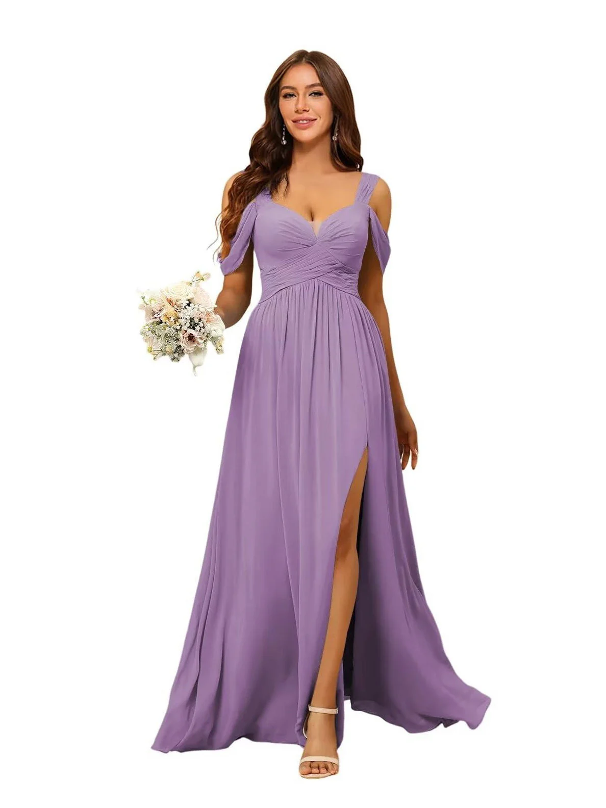 A-Line/Princess Chiffon Sweetheart Sleeveless Floor-Length Bridesmaid Dresses - Image 14