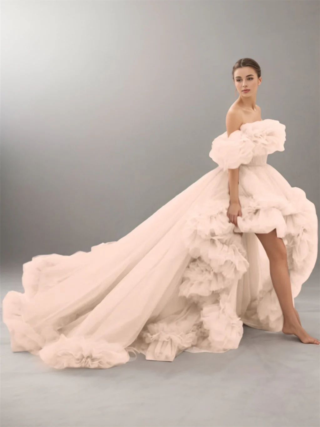 A-Line/Princess Court Train Evening Dresses - Image 2