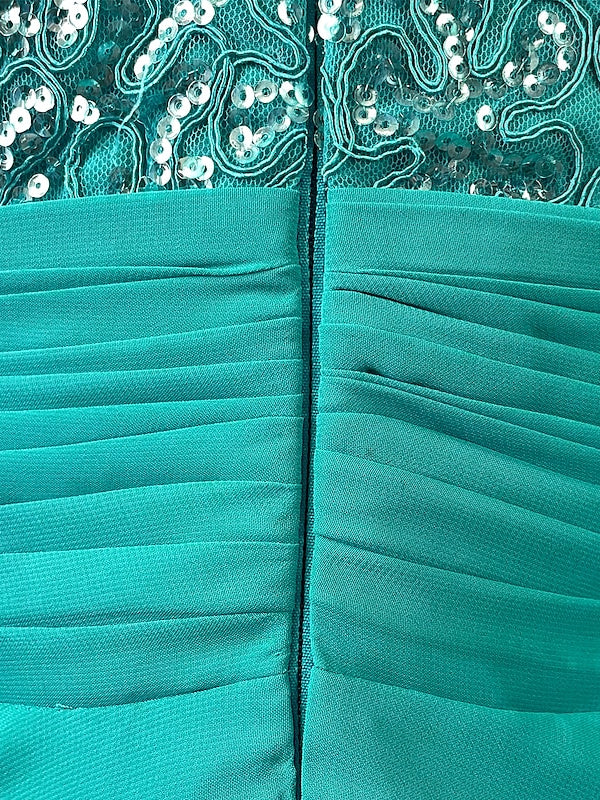 A-Line/Princess Jewel Neck Sleeveless Floor-Length Evening Dresses - Image 3