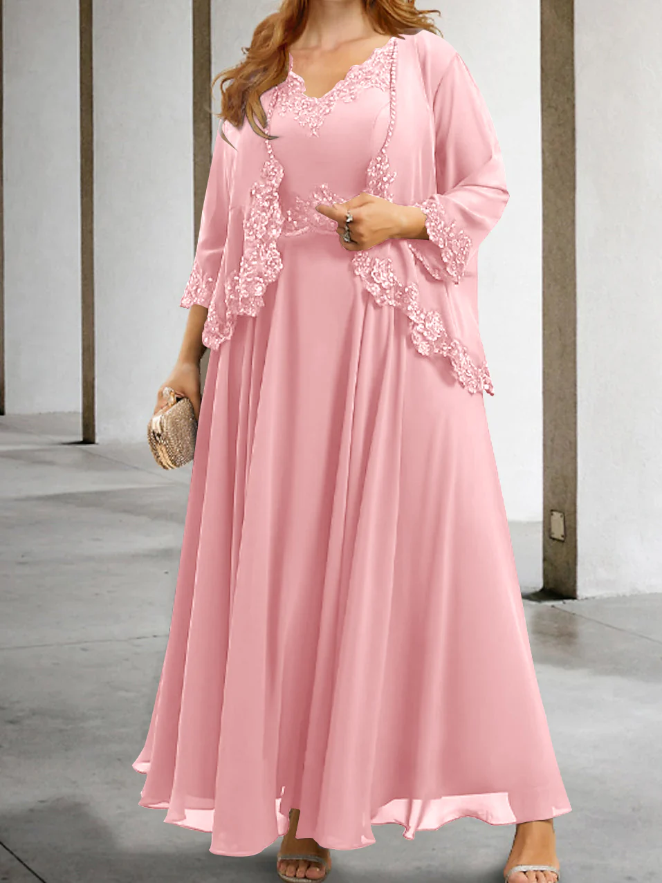 A-Line/Princess Mother of the Bride Dresses with Applique & Sequins - Image 12