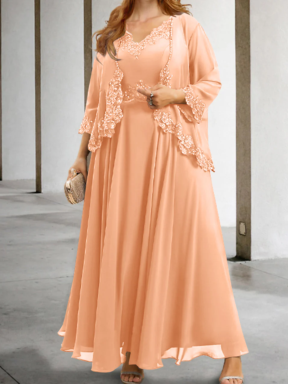 A-Line/Princess Mother of the Bride Dresses with Applique & Sequins - Image 17