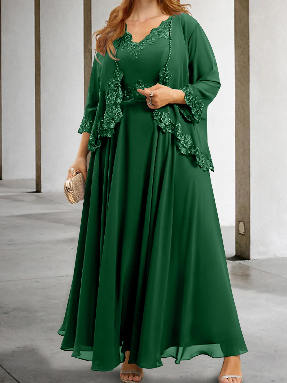 A-Line/Princess Mother of the Bride Dresses with Applique & Sequins - Image 19