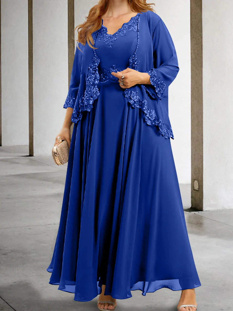 A-Line/Princess Mother of the Bride Dresses with Applique & Sequins - Image 21