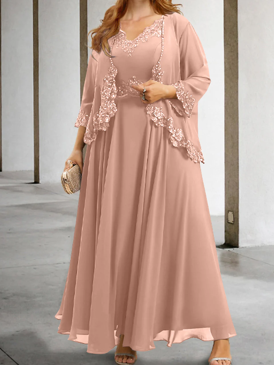 A-Line/Princess Mother of the Bride Dresses with Applique & Sequins - Image 23