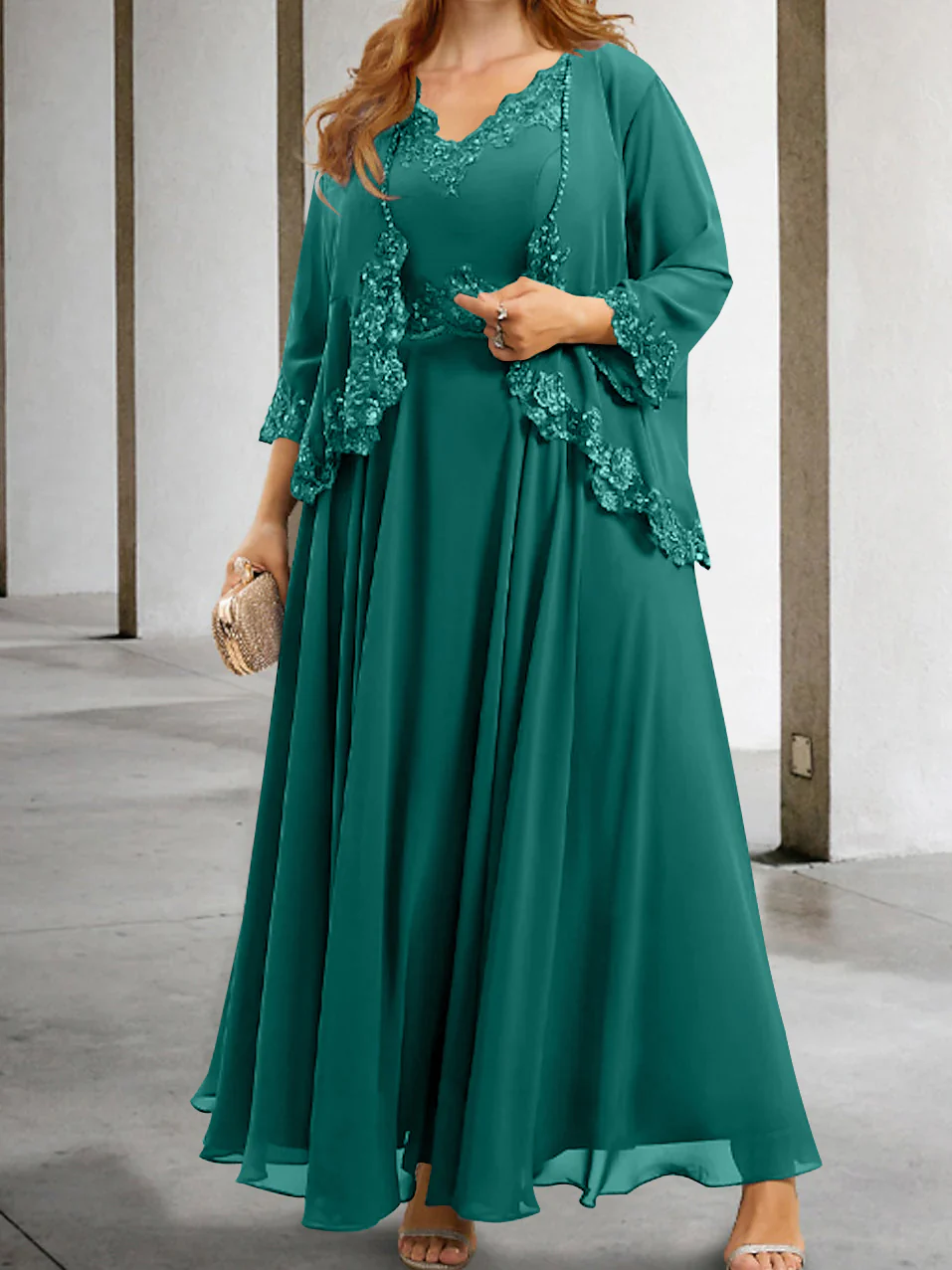 A-Line/Princess Mother of the Bride Dresses with Applique & Sequins - Image 24