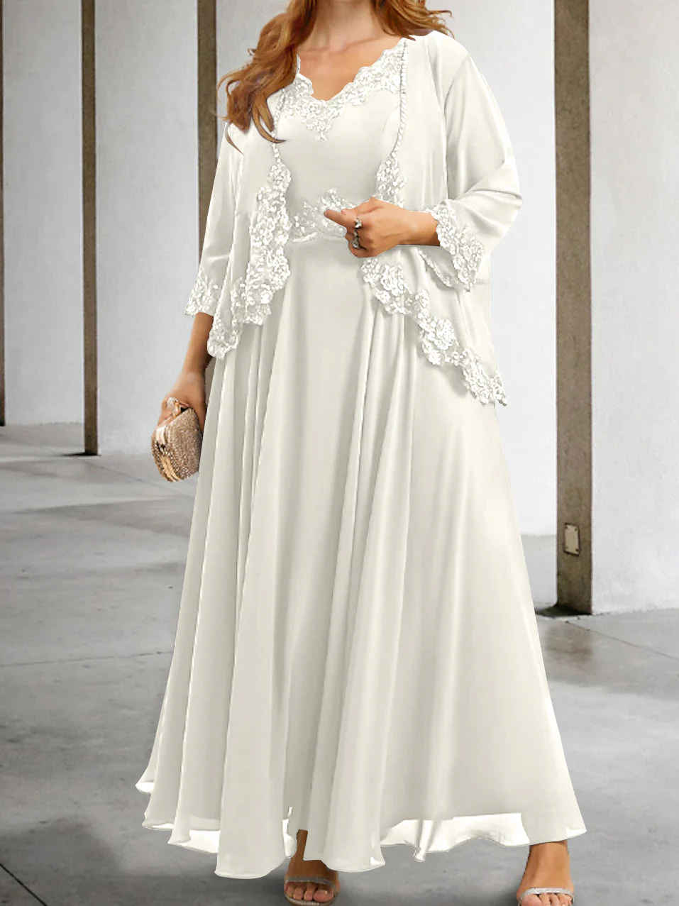 A-Line/Princess Mother of the Bride Dresses with Applique & Sequins - Image 30