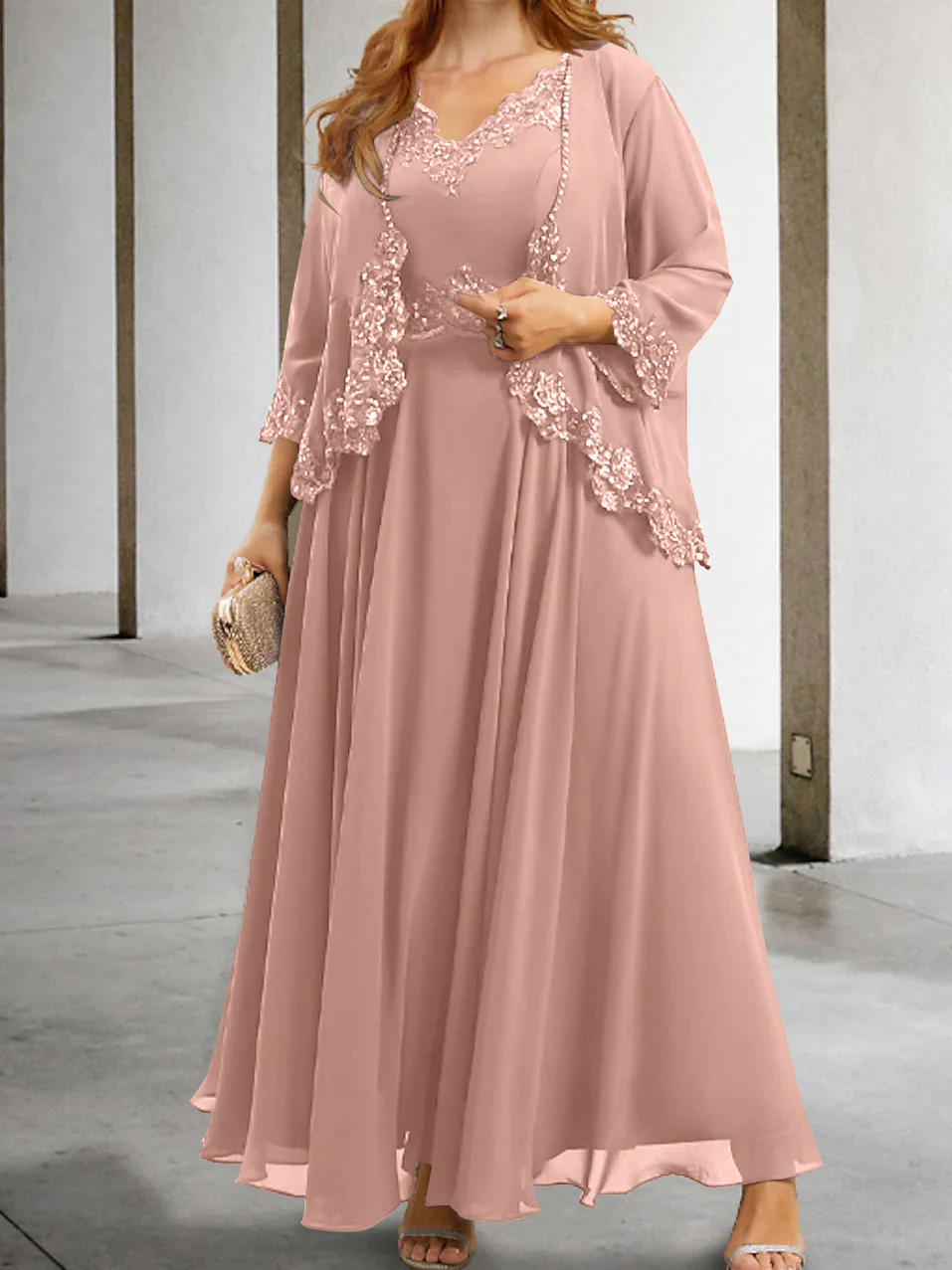 A-Line/Princess Mother of the Bride Dresses with Applique & Sequins - Image 34