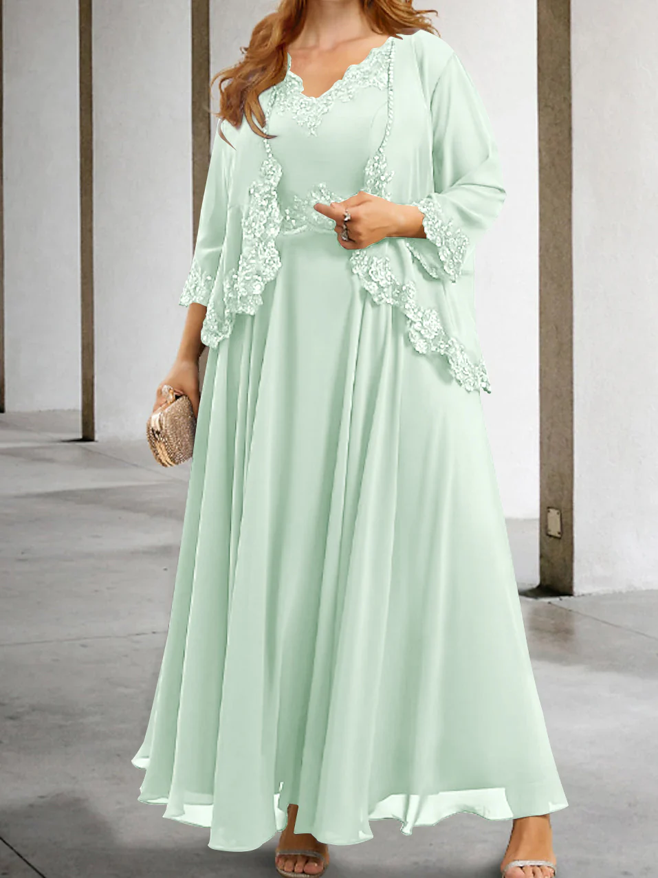 A-Line/Princess Mother of the Bride Dresses with Applique & Sequins - Image 35