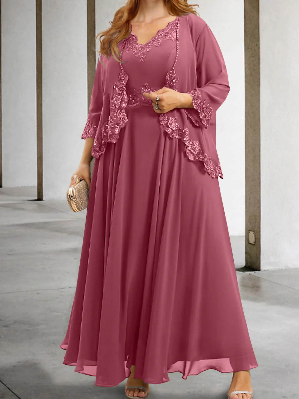 A-Line/Princess Mother of the Bride Dresses with Applique & Sequins - Image 36