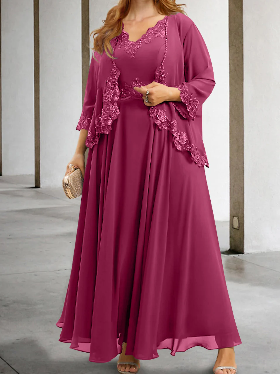 A-Line/Princess Mother of the Bride Dresses with Applique & Sequins - Image 38