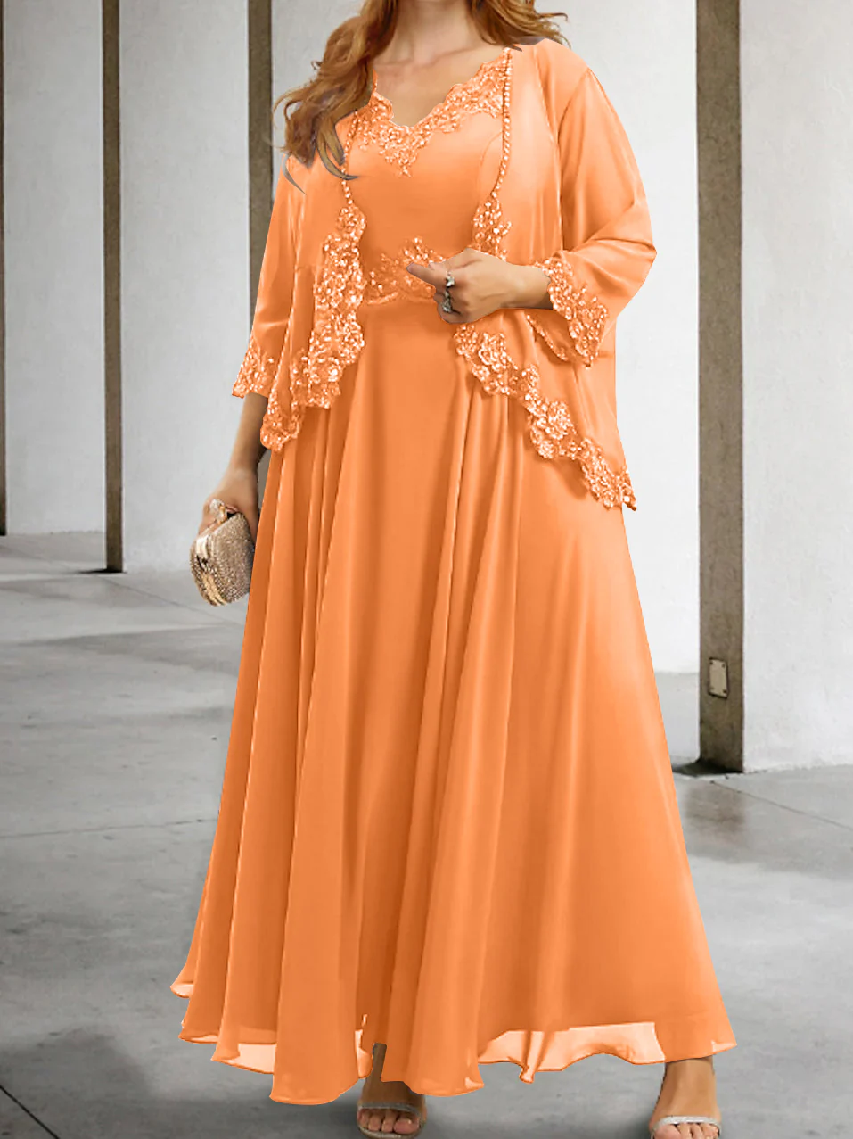 A-Line/Princess Mother of the Bride Dresses with Applique & Sequins - Image 39