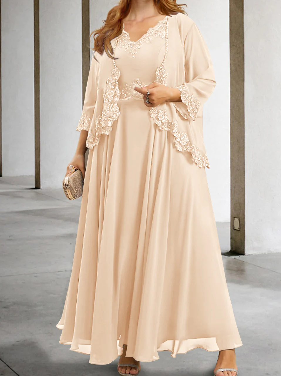 A-Line/Princess Mother of the Bride Dresses with Applique & Sequins - Image 41
