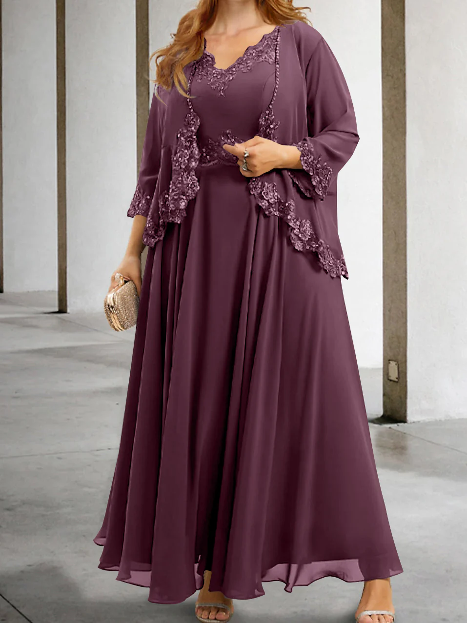 A-Line/Princess Mother of the Bride Dresses with Applique & Sequins - Image 43