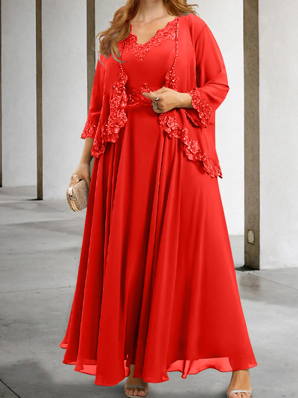 A-Line/Princess Mother of the Bride Dresses with Applique & Sequins - Image 45
