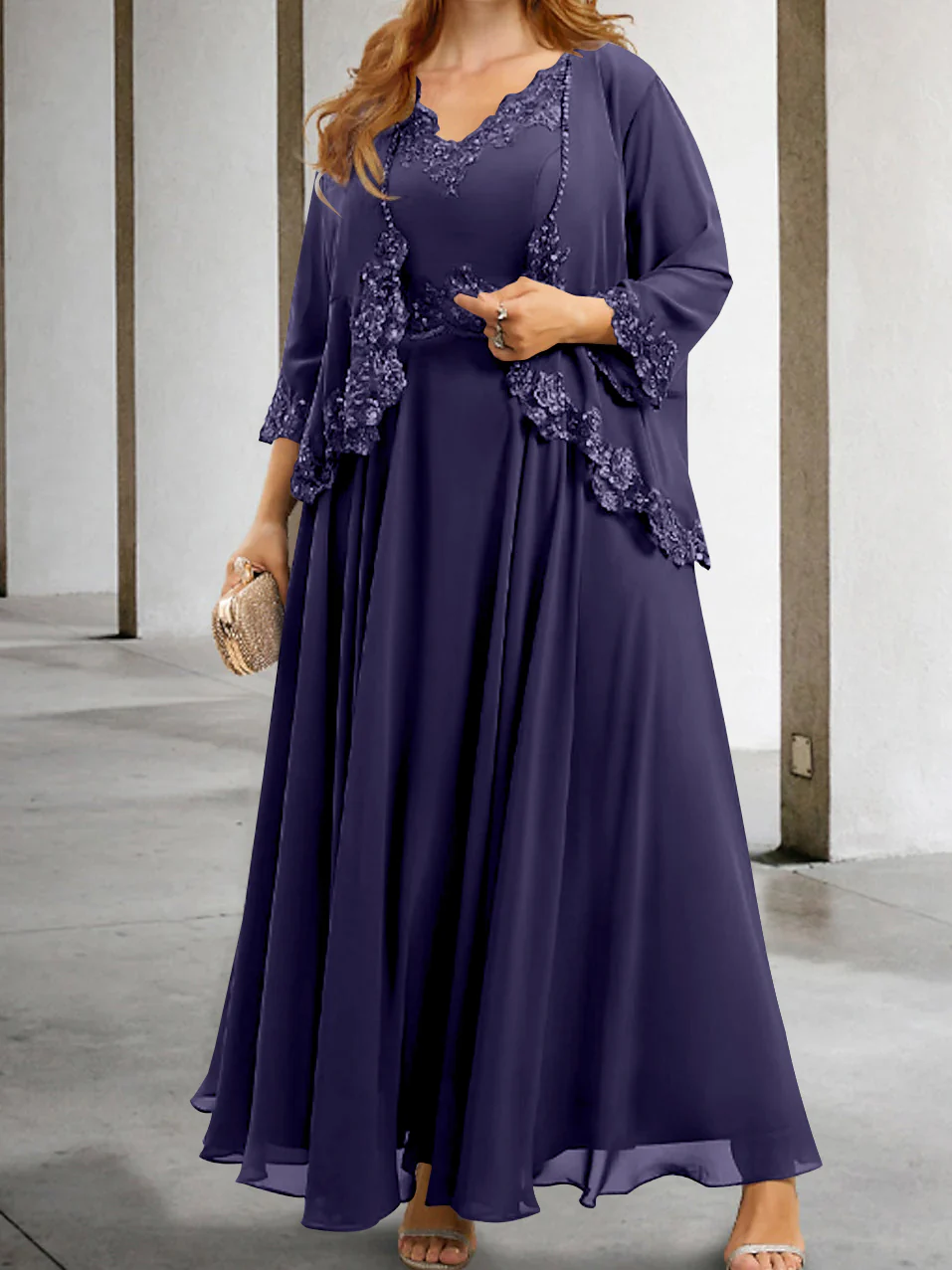 A-Line/Princess Mother of the Bride Dresses with Applique & Sequins - Image 46