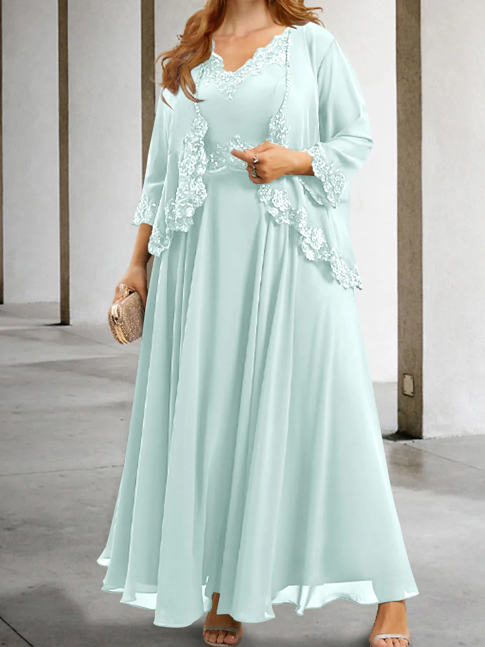 A-Line/Princess Mother of the Bride Dresses with Applique & Sequins - Image 50