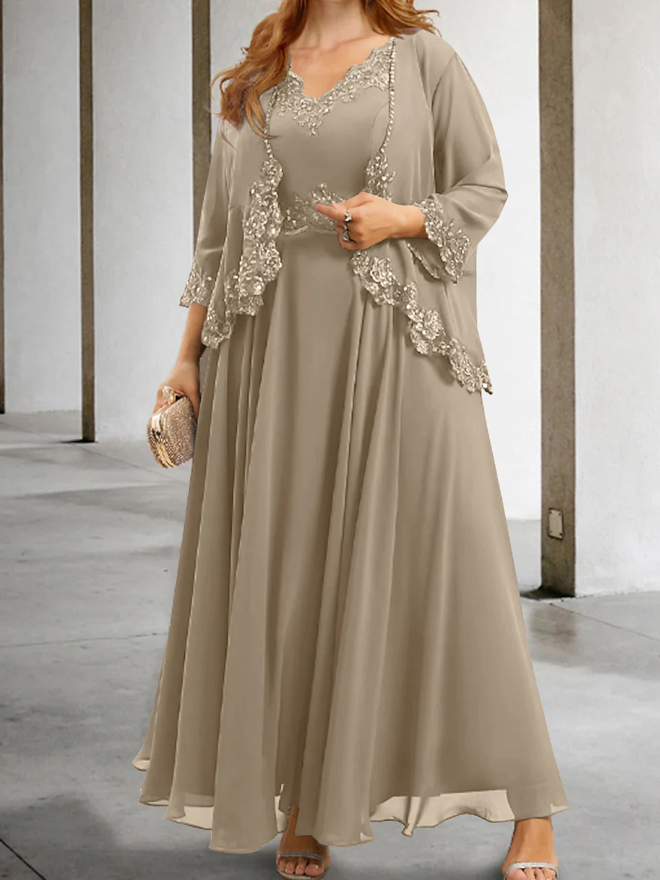 A-Line/Princess Mother of the Bride Dresses with Applique & Sequins - Image 54