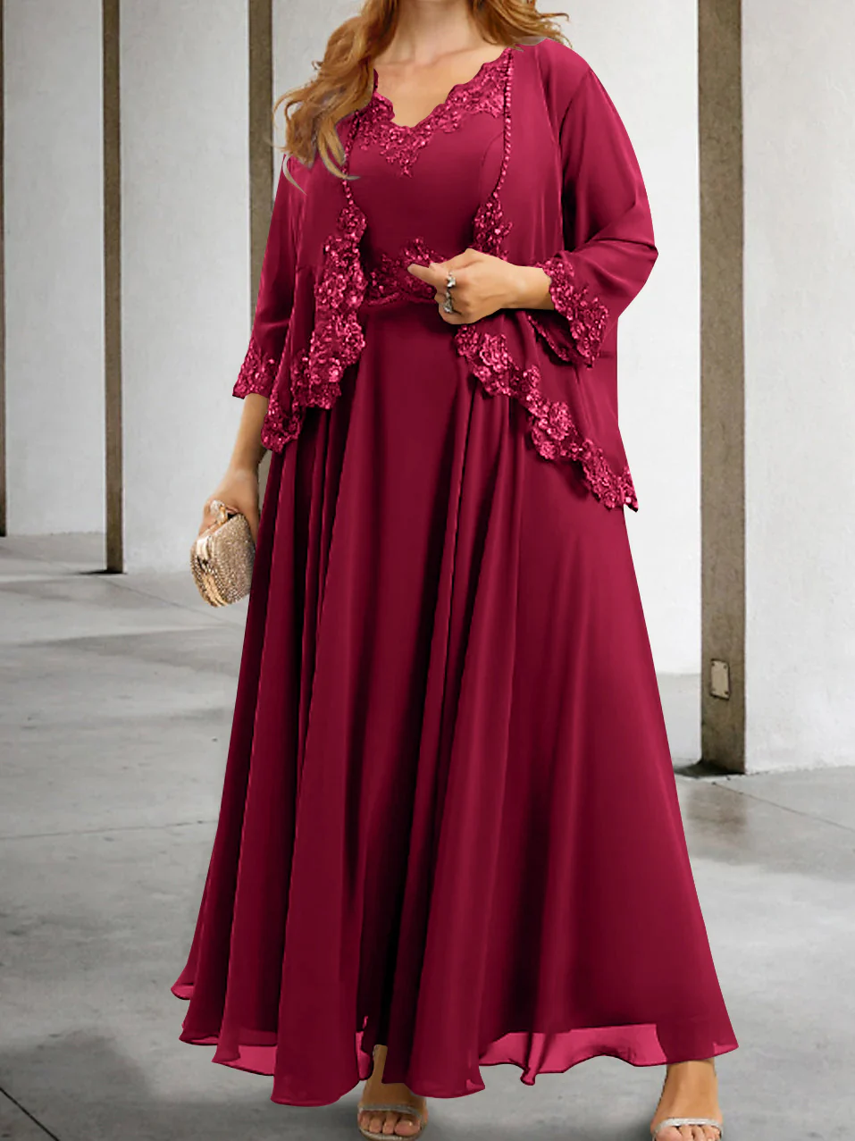 A-Line/Princess Mother of the Bride Dresses with Applique & Sequins - Image 57