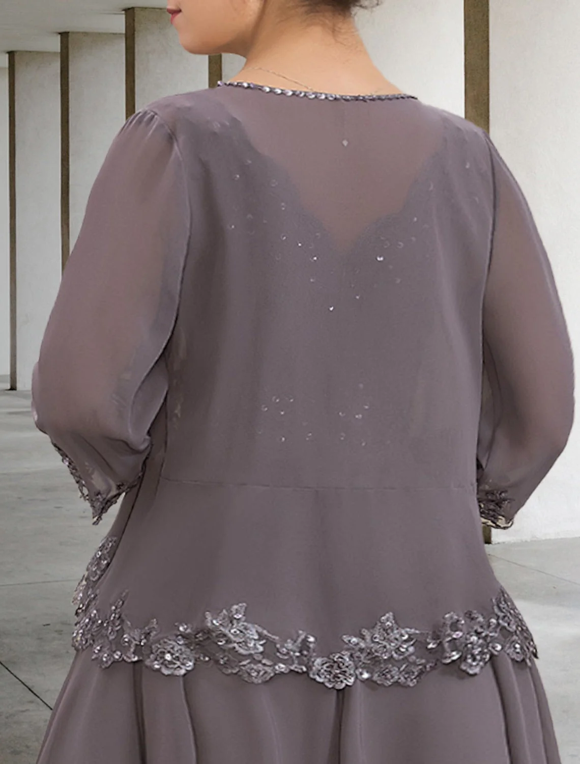 A-Line/Princess Mother of the Bride Dresses with Applique & Sequins - Image 6