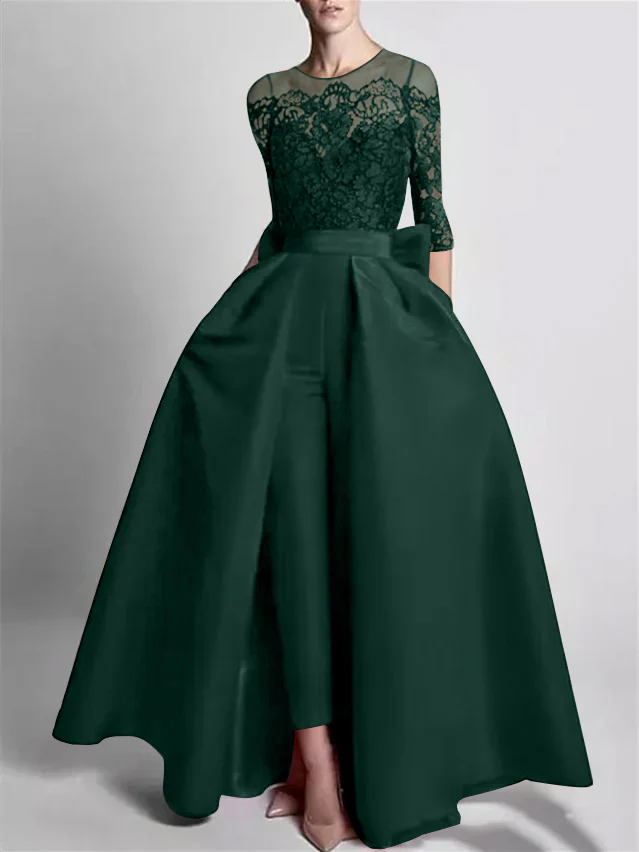 Jumpsuits Off-the-Shoulder 3/4 Length Sleeve Floor-Length Evening Dresses - Image 11