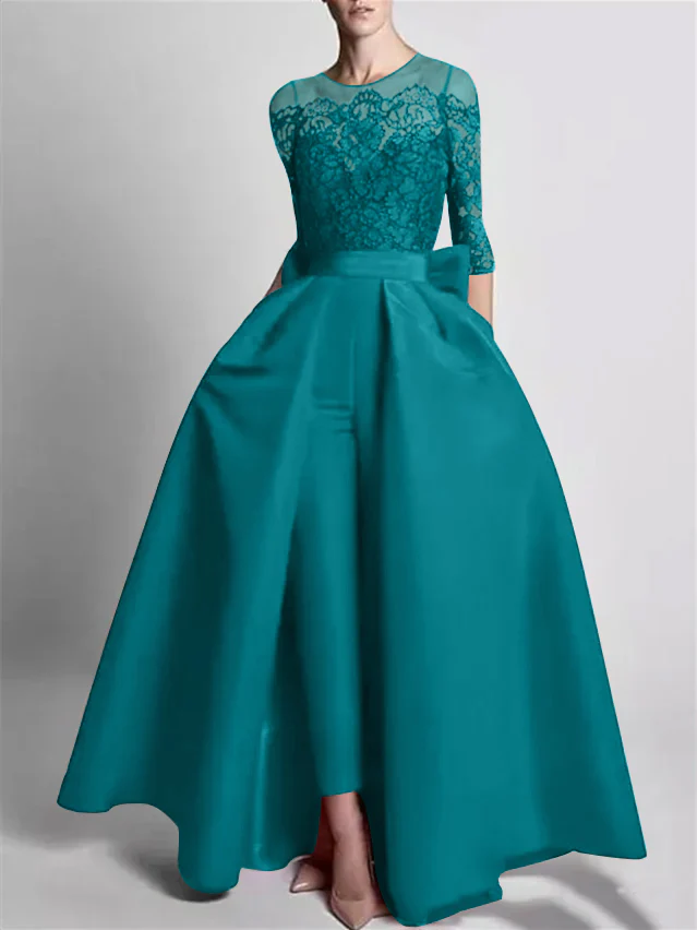 Jumpsuits Off-the-Shoulder 3/4 Length Sleeve Floor-Length Evening Dresses - Image 13