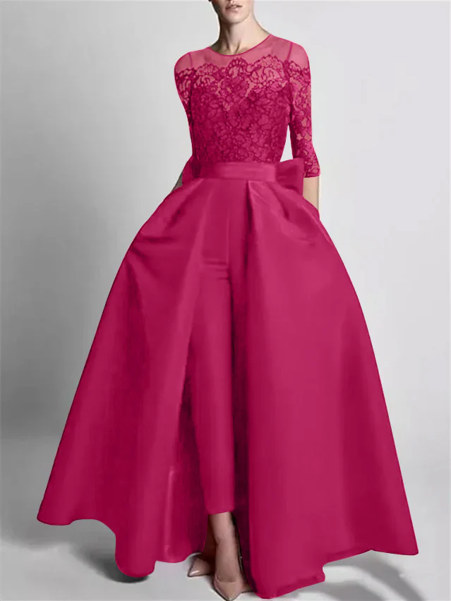 Jumpsuits Off-the-Shoulder 3/4 Length Sleeve Floor-Length Evening Dresses - Image 14