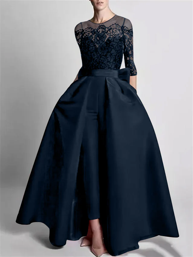 Jumpsuits Off-the-Shoulder 3/4 Length Sleeve Floor-Length Evening Dresses - Image 19