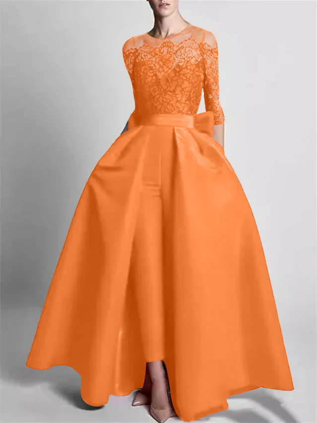 Jumpsuits Off-the-Shoulder 3/4 Length Sleeve Floor-Length Evening Dresses - Image 20