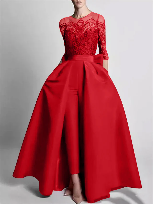 Jumpsuits Off-the-Shoulder 3/4 Length Sleeve Floor-Length Evening Dresses - Image 22