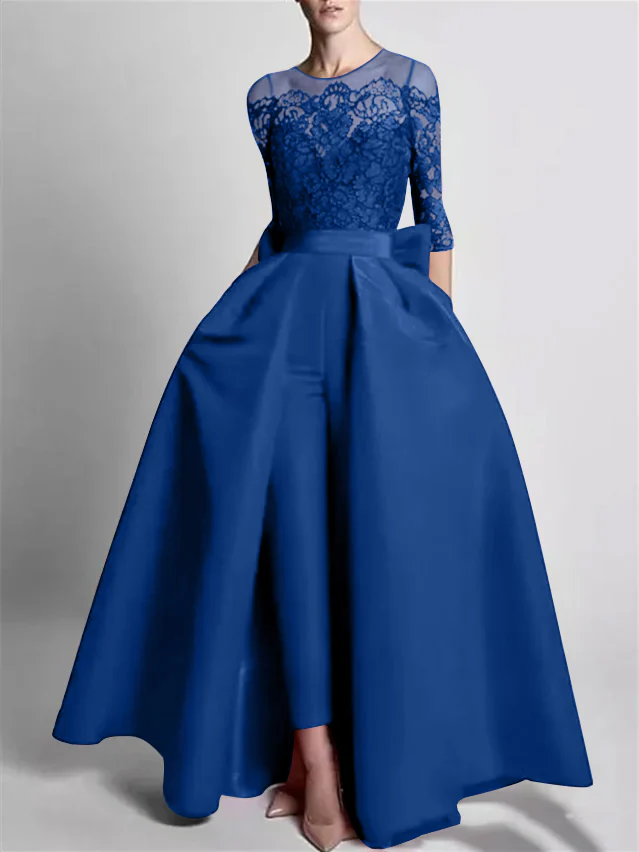 Jumpsuits Off-the-Shoulder 3/4 Length Sleeve Floor-Length Evening Dresses - Image 23