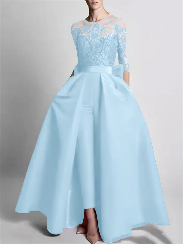 Jumpsuits Off-the-Shoulder 3/4 Length Sleeve Floor-Length Evening Dresses - Image 25