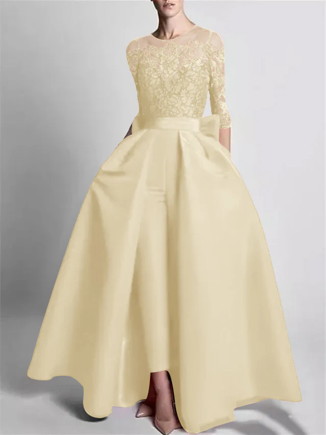 Jumpsuits Off-the-Shoulder 3/4 Length Sleeve Floor-Length Evening Dresses - Image 9