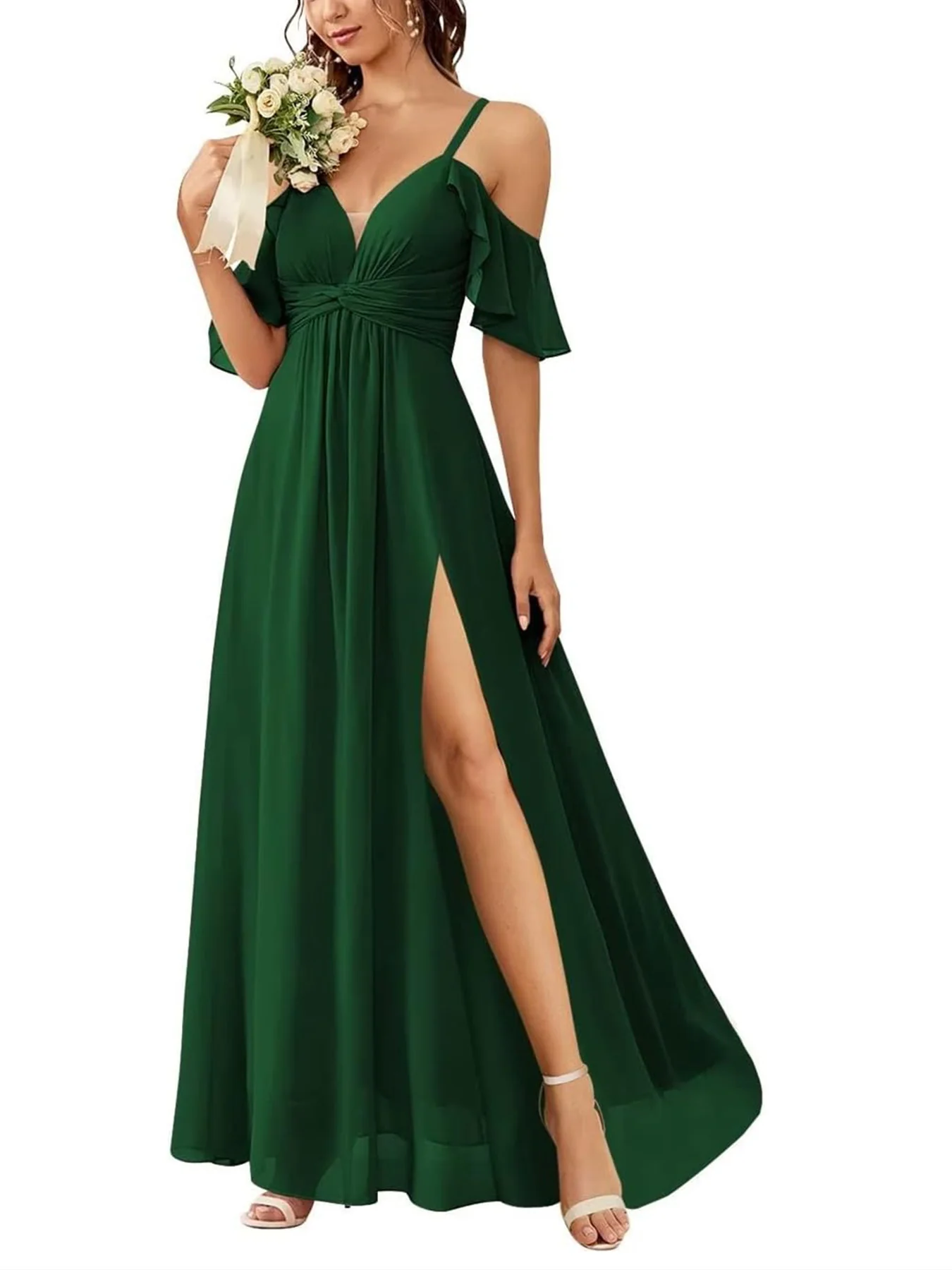 A-Line/Princess Off-the-Shoulder Floor-Length Bridesmaid Dresses - Image 15