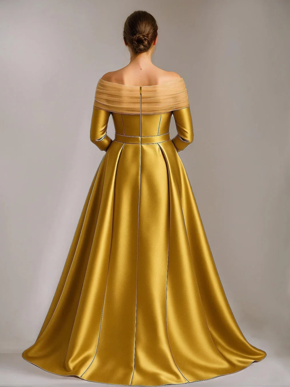 A-Line/Princess Off-the-Shoulder Floor-Length Mother Of The Bride & Groom Dresses with Bowknot - Image 2