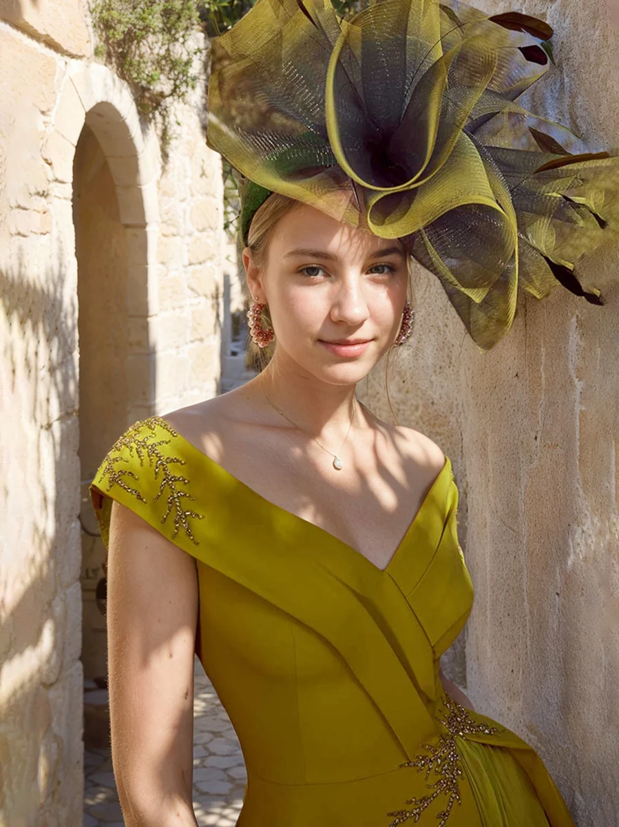 A-Line/Princess Off-the-Shoulder Sleeveless Mother of the Bride & Groom Dresses with Ruffles - Image 2