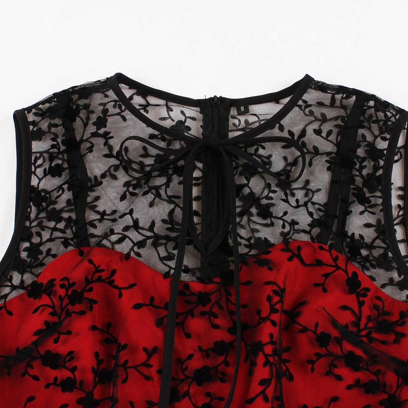A-Line/Princess Round-Neck Sleeveless Tea-Length Halloween Performance Costumes Dress  with Lace - Image 4
