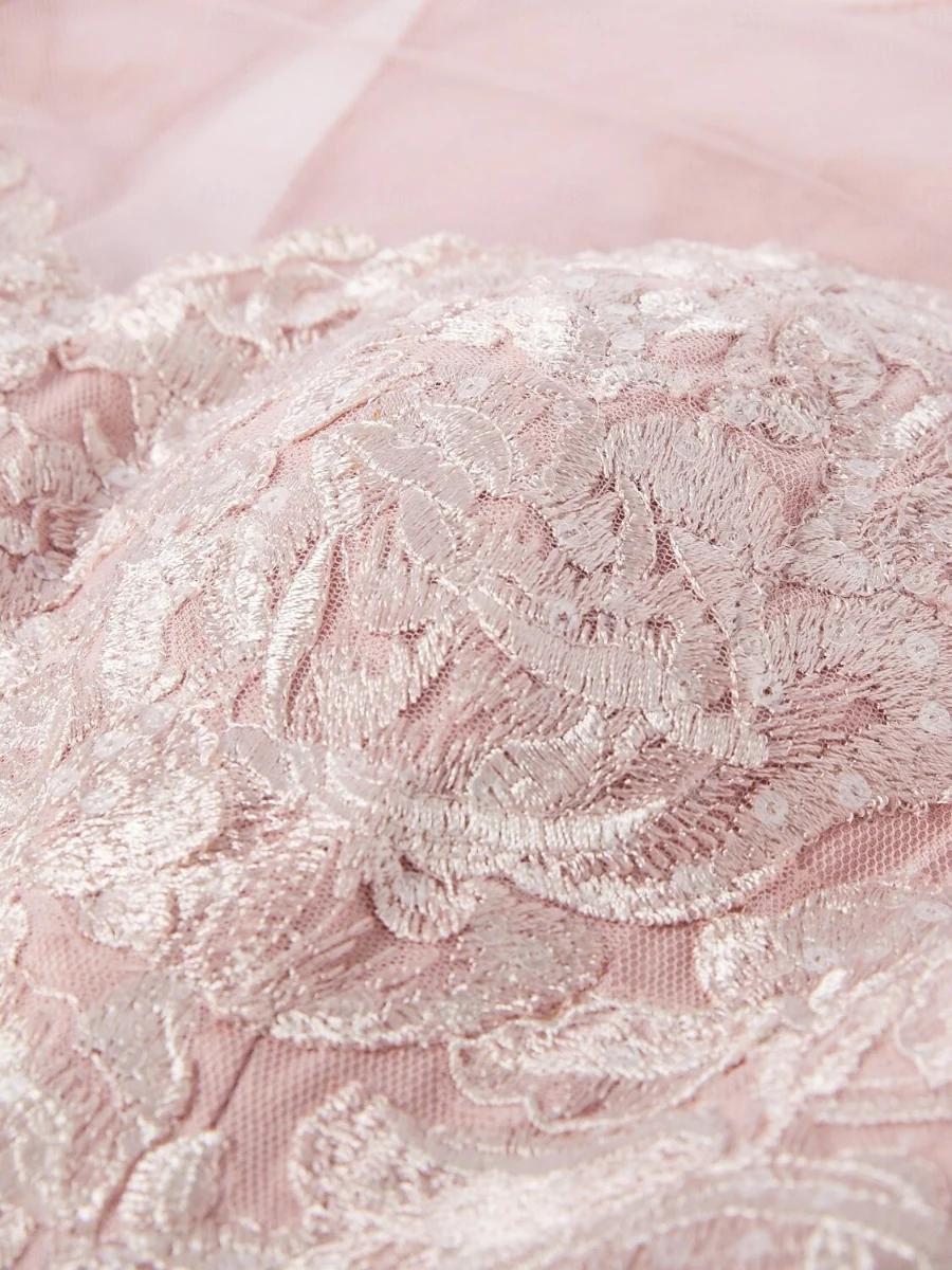 A-Line/Princess Scoop 3/4 Sleeves Lace Mother of the Bride Dresses Floor-Length Evening Dress Formal Dress - Image 4