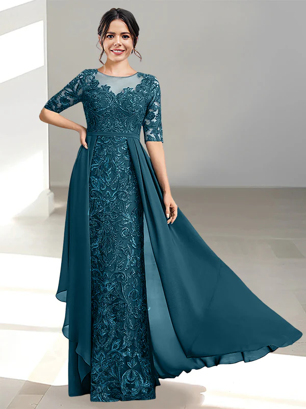 A-Line/Princess Scoop Floor-Length Mother of the Bride Dresses - Image 68