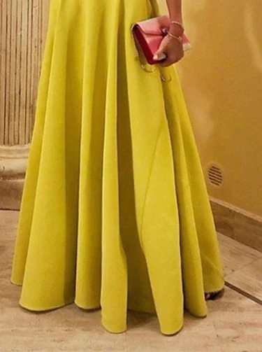 Two Piece A-Line/Princess Scoop Floor-Length  Evening Dresses Party Sleeveless With Pleated - Image 2