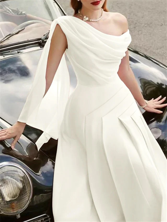 A-Line/Princess Sleeveless Tea-Length Wedding Guest Dresses - Image 3