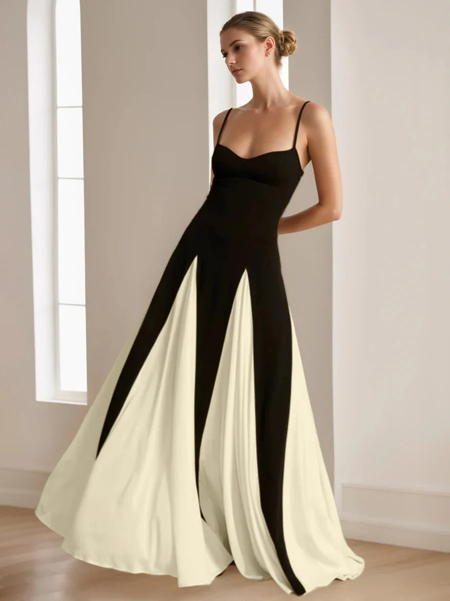 A-Line/Princess Spaghetti Straps Sleeveless Backless Elegant Prom Dresses - Image 3