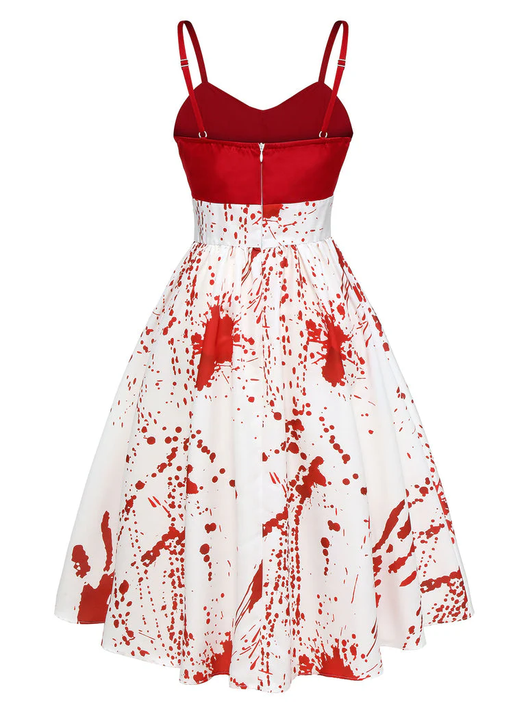 A-Line/Princess Spaghetti Straps Sleeveless Knee-Length Halloween Performance Costumes Dress with Ruffles - Image 2
