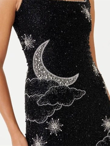 A Line/Princess Square Neck Sleeveless Short/Mini Midnight Homecoming Dress - Image 4