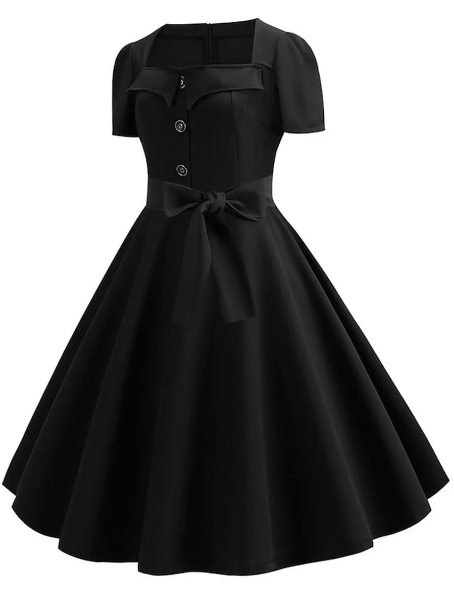 A-Line/Princess Square Neck Vintage Costume Party Dresses with Accessories Set - Image 9